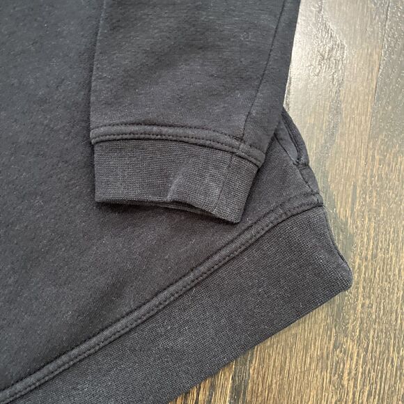 Nike Hoodie Sweatshirt Women L Black Rally Funnel Neck Metal Foil Swoosh Pouch - Picture 11 of 12